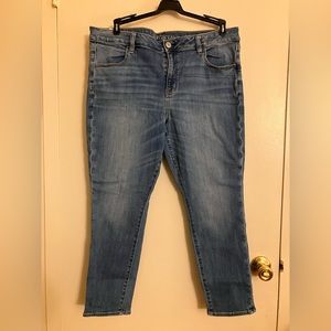 American Eagle Jegging; Size 18 Short; Dreamy Indigo; stretch denim